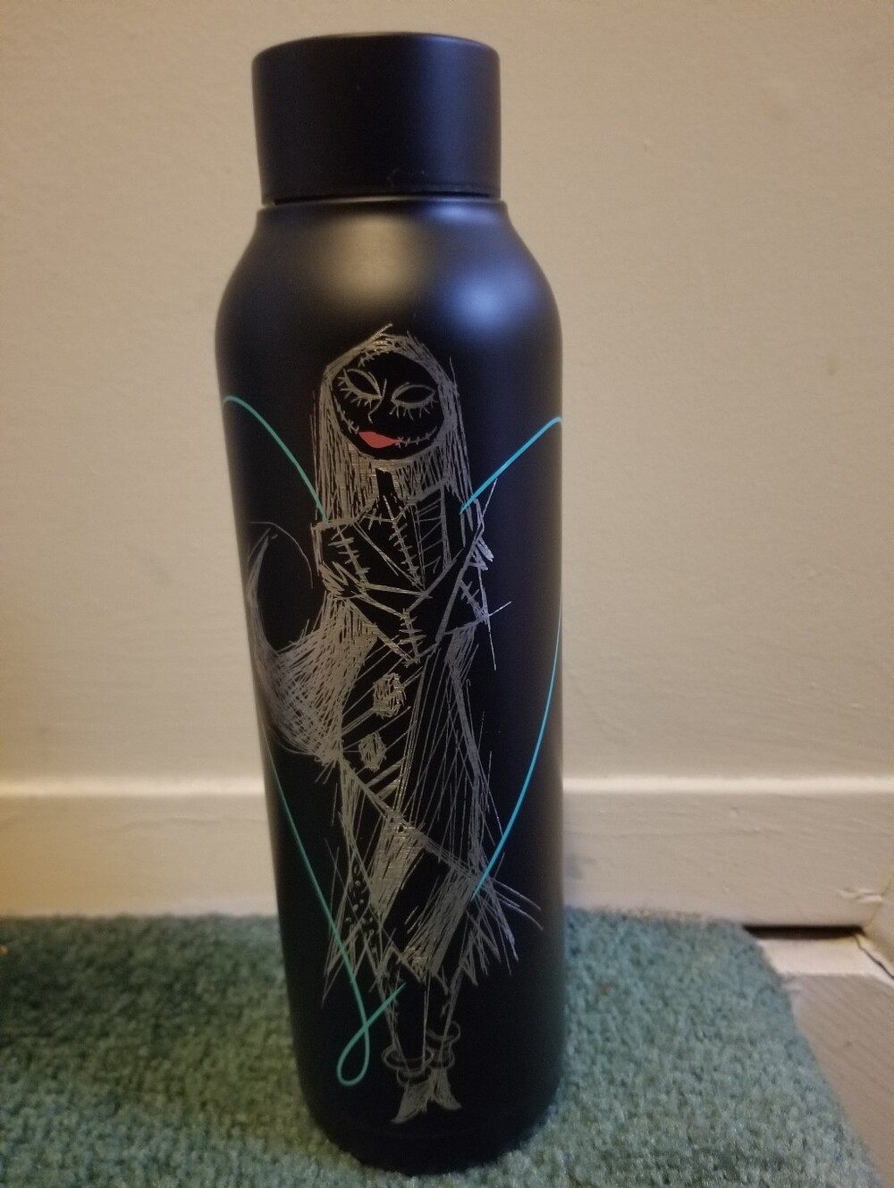 Disney Nightmare Before Christmas Sally Black Water Bottle